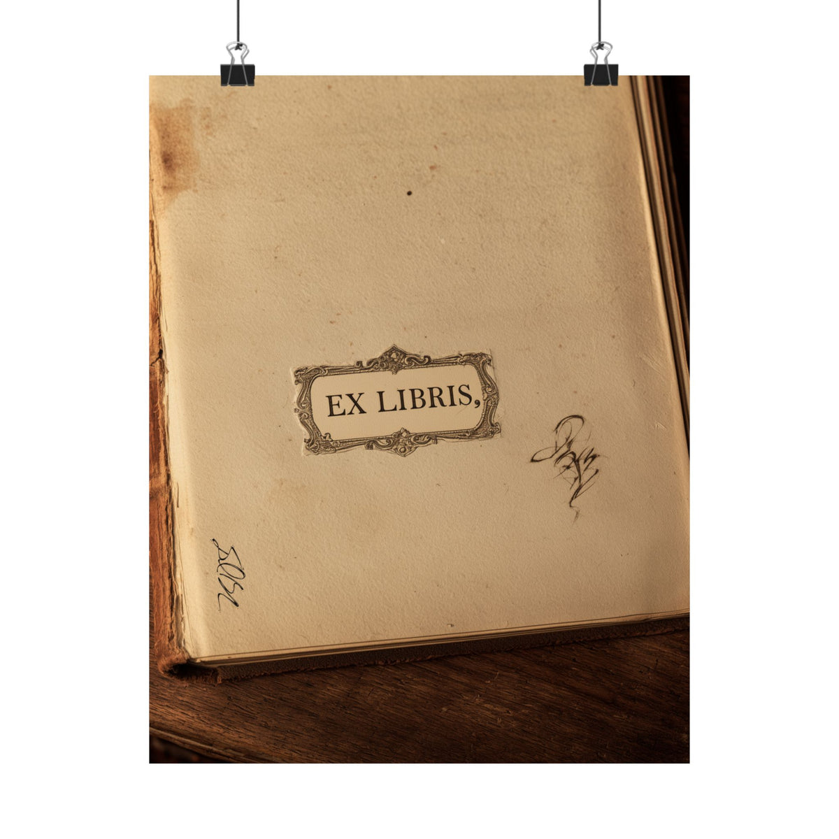 Personal Provenance Matte Poster — Vintage “Ex Libris”  Print