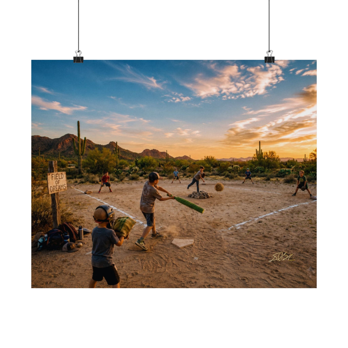 Desert Diamond - Baseball Matte Poster