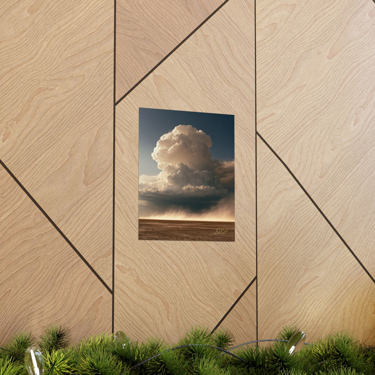 The Charge — Dramatic Cumulus Landscape Vertical Wall Art
