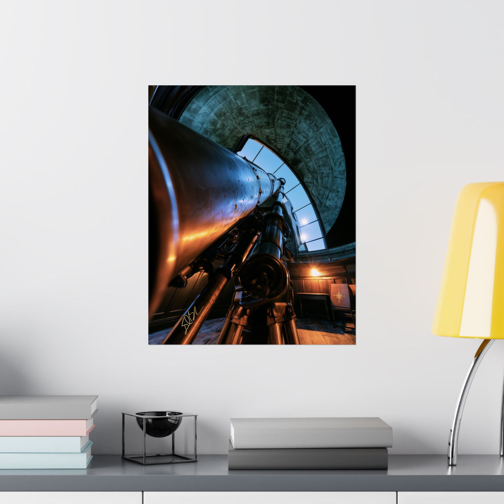 Vintage Observatory Telescope Matte Poster — Astronomy Wall Art