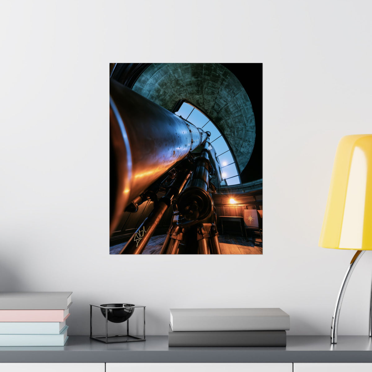 Vintage Observatory Telescope Matte Poster — Astronomy Wall Art
