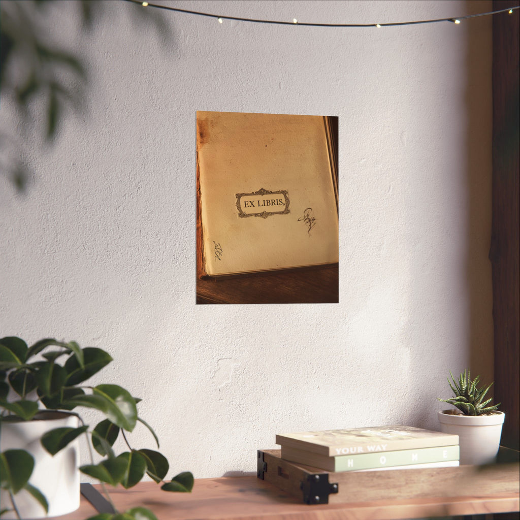 Personal Provenance Matte Poster — Vintage “Ex Libris”  Print