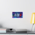 8:08 Neon Alarm Clock Poster — 8:08 Broken Heart Matte Horizontal Print