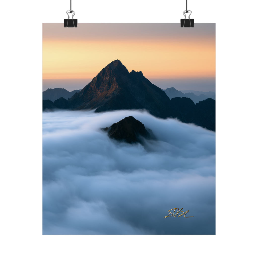 The Roll — Mountain Peak Matte Vertical Wall Art