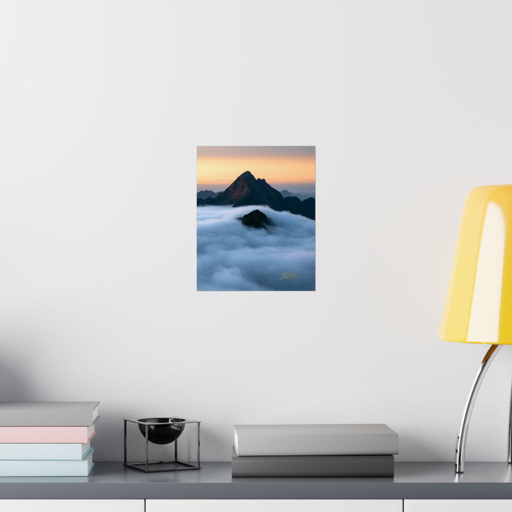 The Roll — Mountain Peak Matte Vertical Wall Art