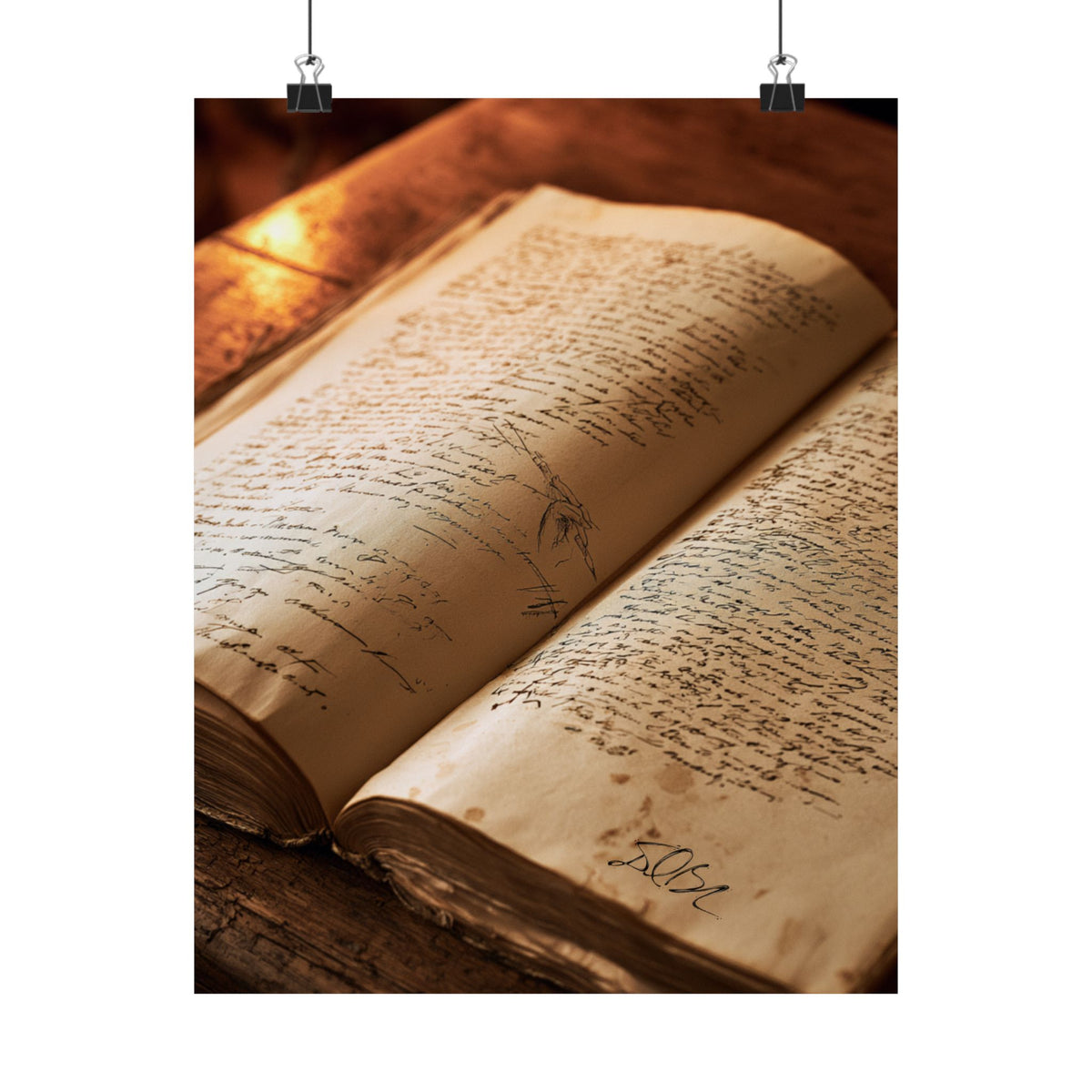 Handwritten History - Matte Poster – Antique Journal Wall Art