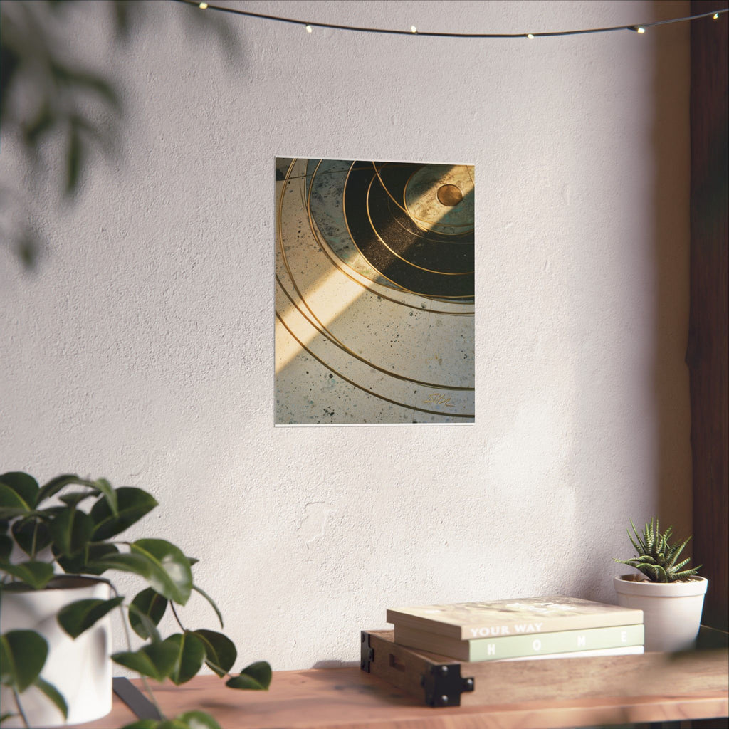 Abstract Transit Lines Matte Poster — Minimalist Celestial Wall Art