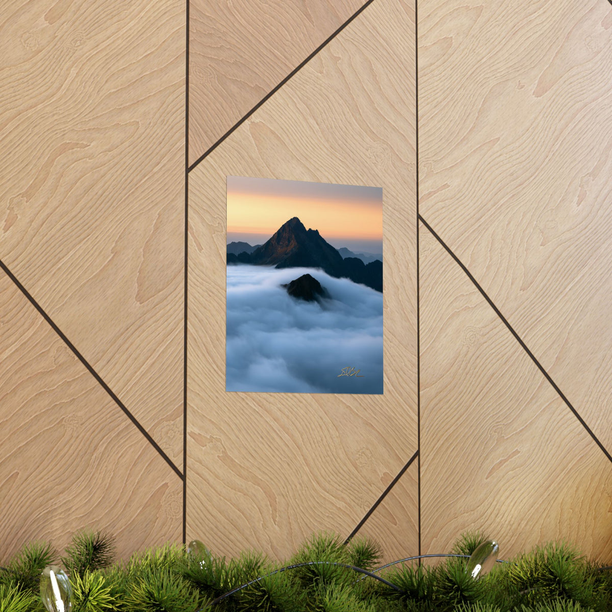 The Roll — Mountain Peak Matte Vertical Wall Art