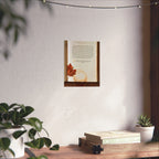 Autumn Annotations Matte Poster — Vintage Leaf & Coffee Ring Wall Art