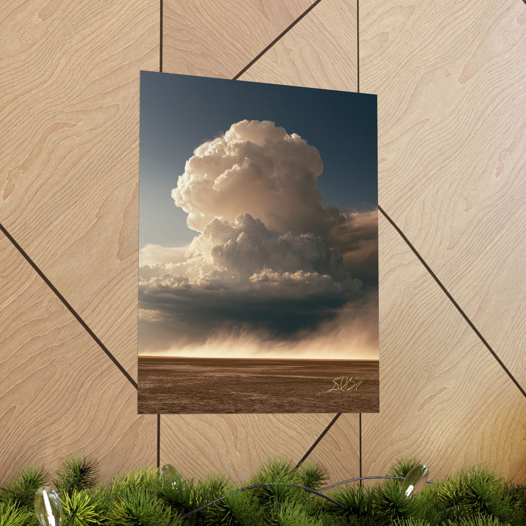 The Charge — Dramatic Cumulus Landscape Vertical Wall Art