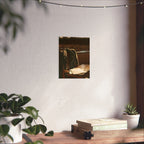 Lingering Lines Matte Poster — Nostalgic School Desk Wall Art