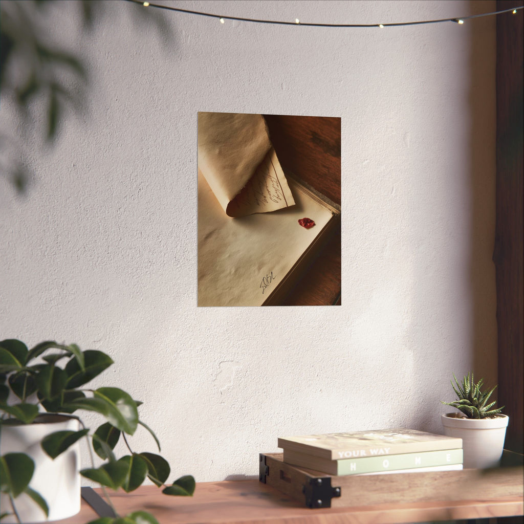 Sealed Sentiments — Antique Pages & Wax Seal Wall Art