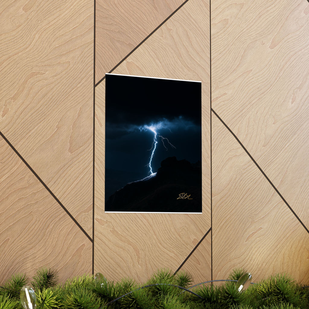 The Strike — Dramatic Night Storm Wall Art