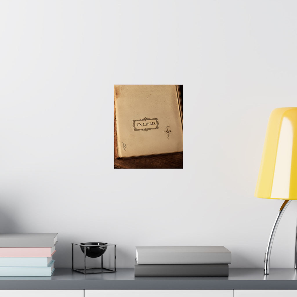 Personal Provenance Matte Poster — Vintage “Ex Libris”  Print