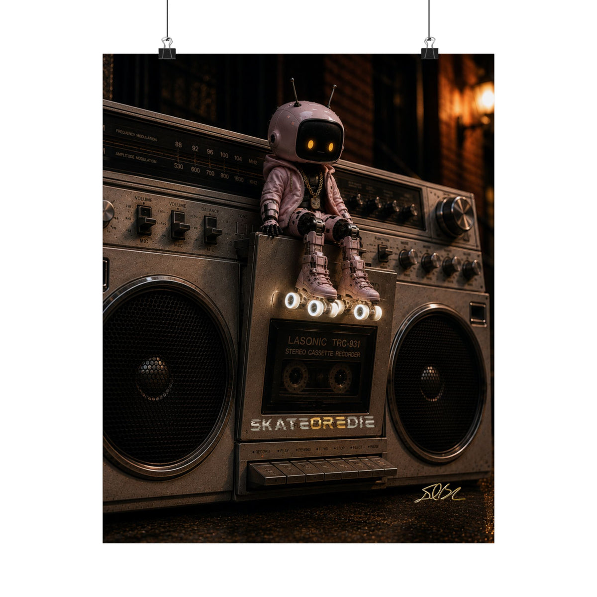 SkateOREdie — Urban Boombox Art Print