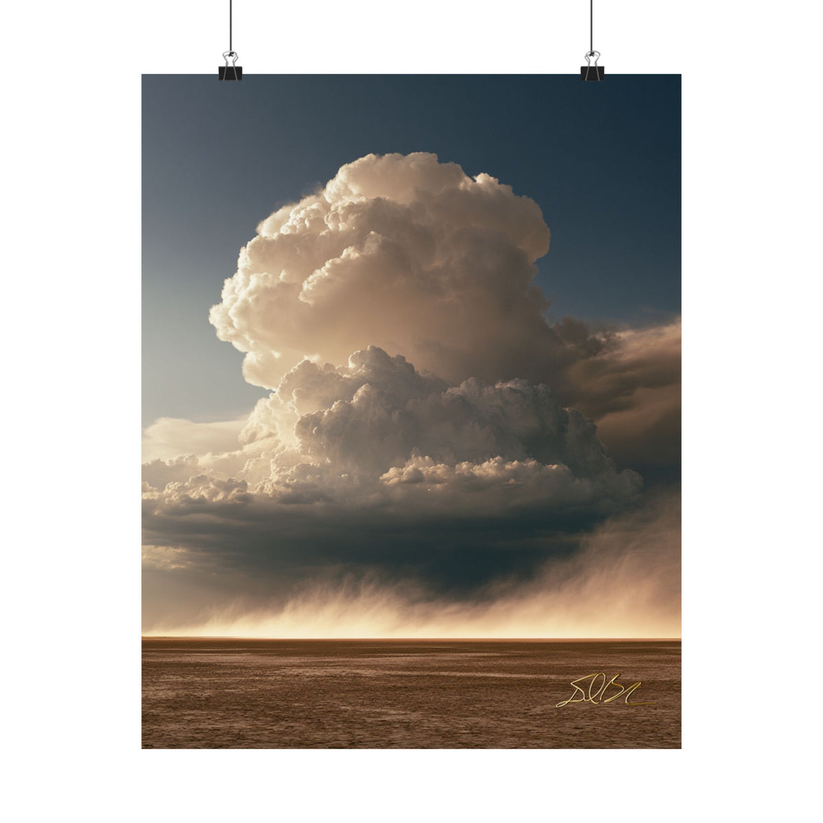 The Charge — Dramatic Cumulus Landscape Vertical Wall Art