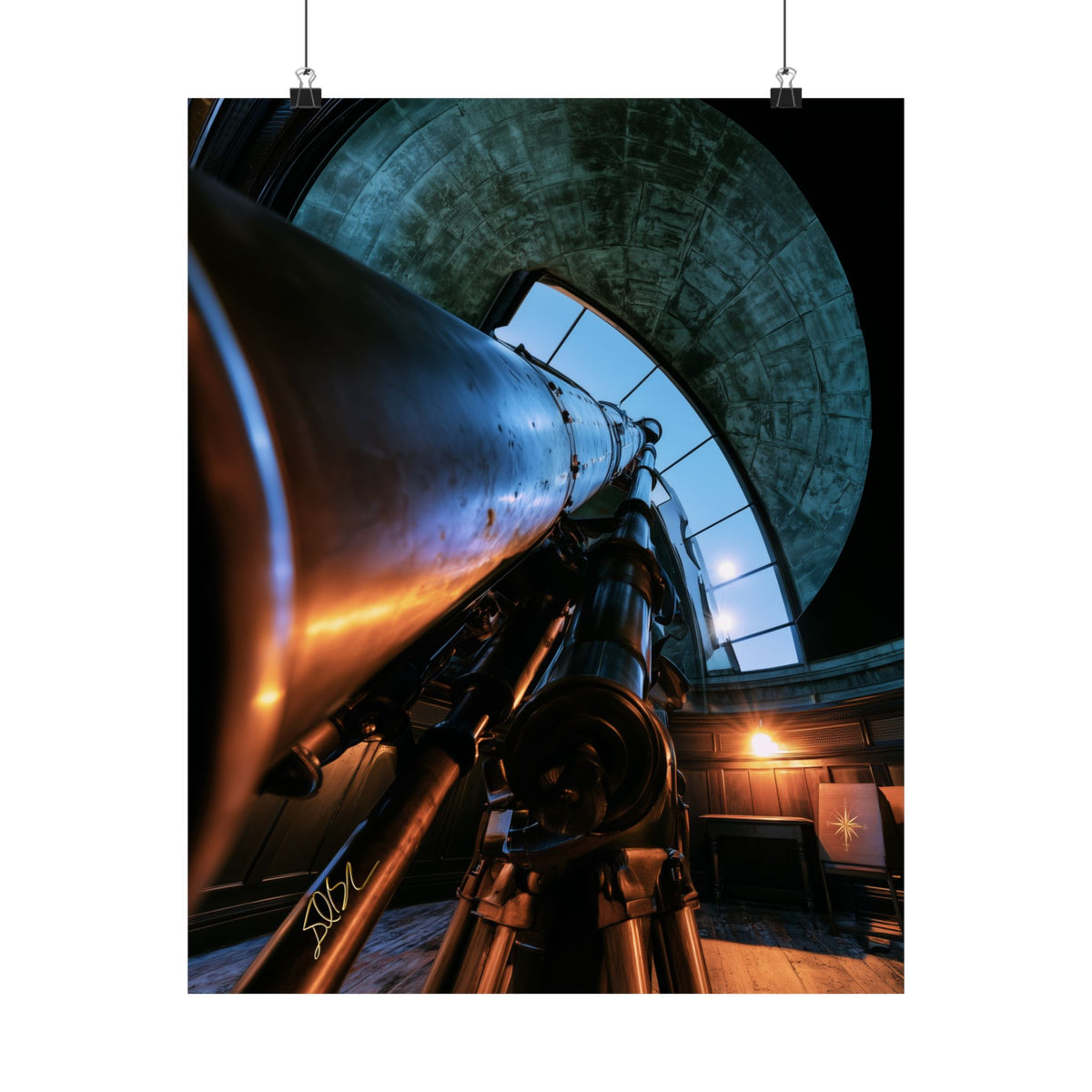 Vintage Observatory Telescope Matte Poster — Astronomy Wall Art