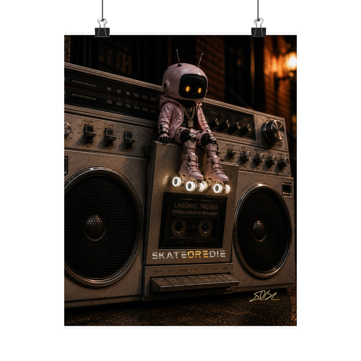 SkateOREdie — Urban Boombox Art Print