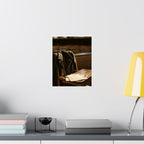 Lingering Lines Matte Poster — Nostalgic School Desk Wall Art
