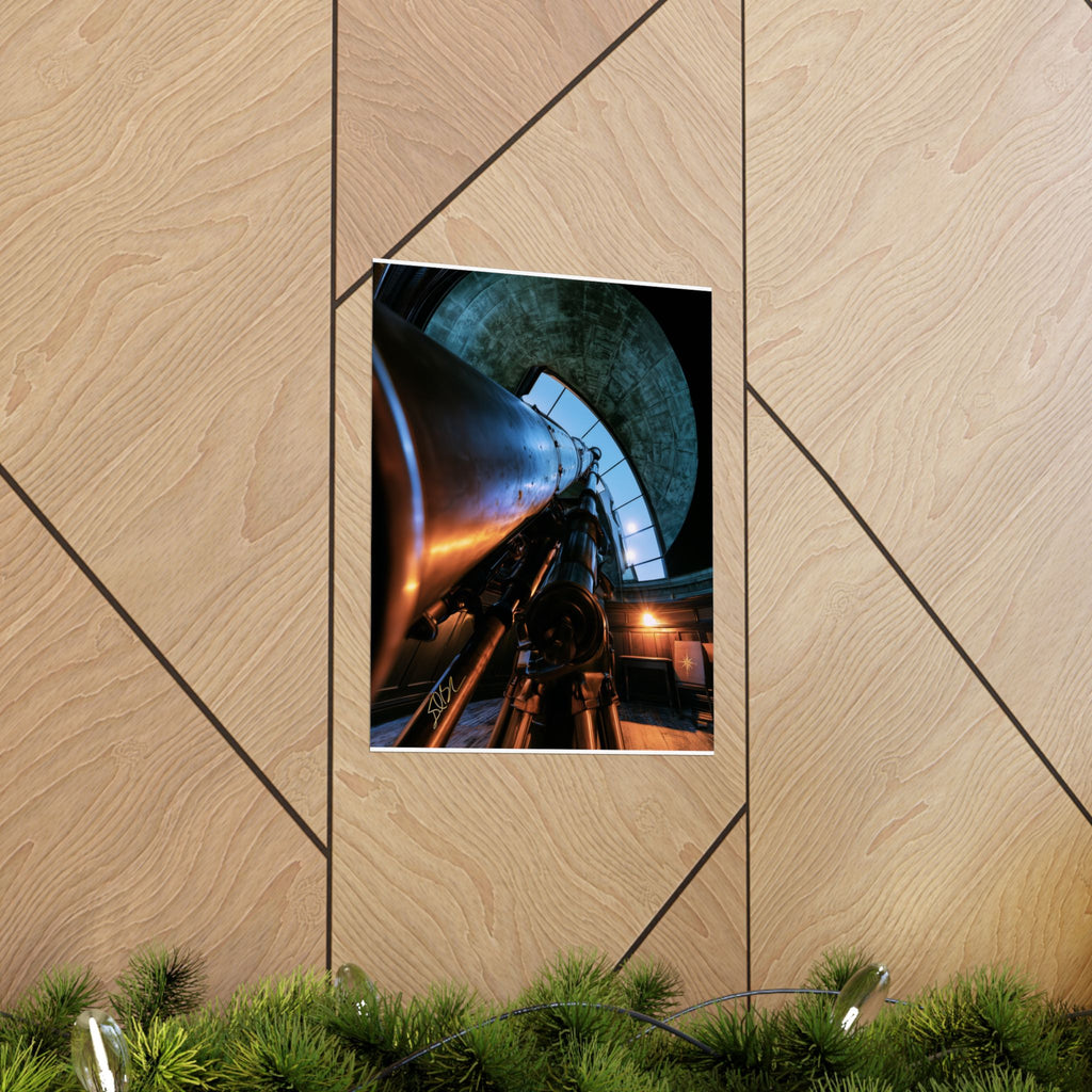 Vintage Observatory Telescope Matte Poster — Astronomy Wall Art