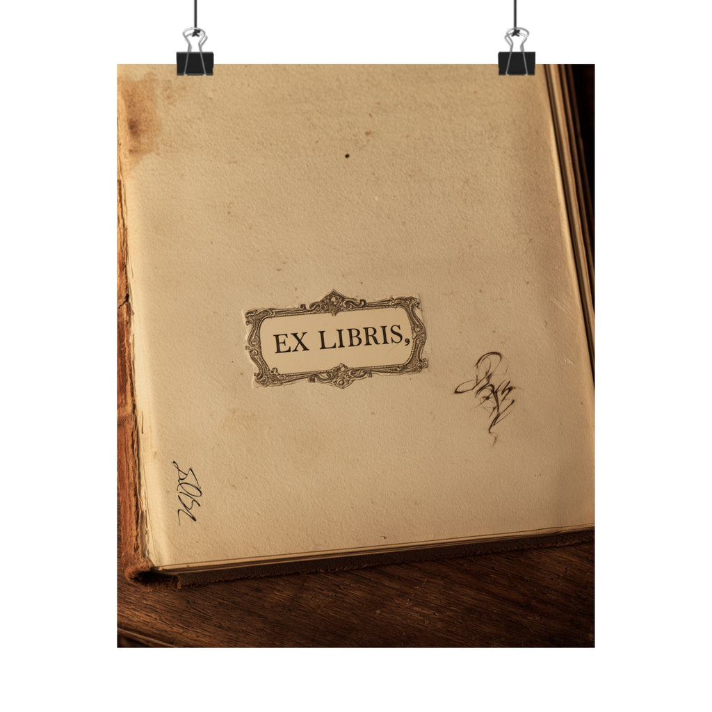 Personal Provenance Matte Poster — Vintage “Ex Libris”  Print