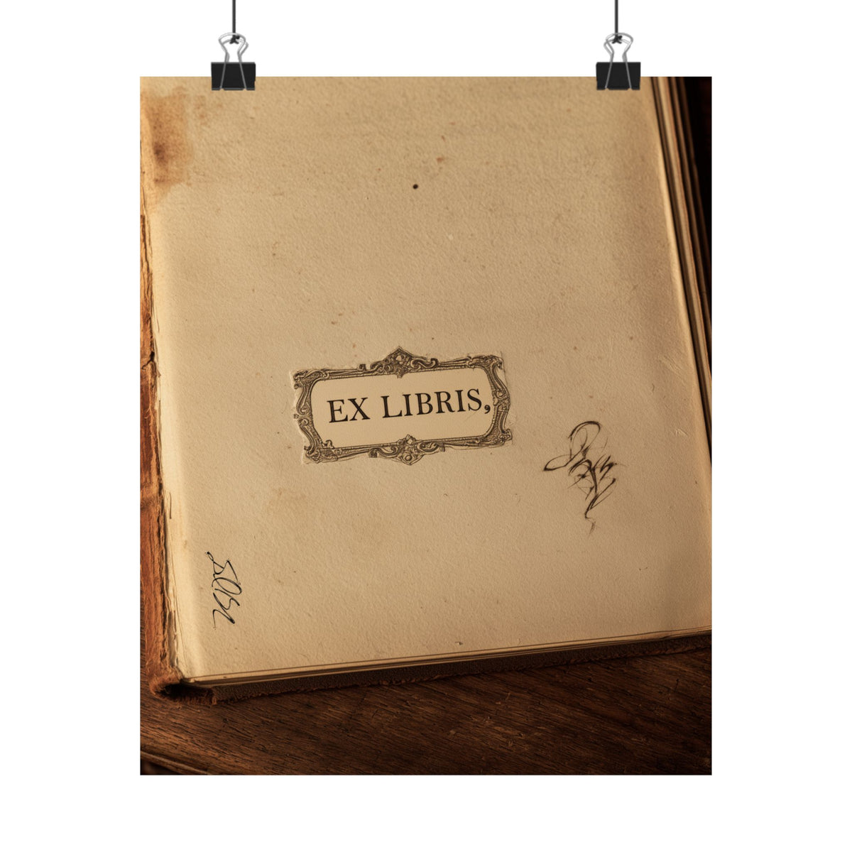 Personal Provenance Matte Poster — Vintage “Ex Libris”  Print