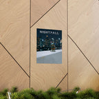 Nightfall Cityscape Poster — Urban Robot Matte Vertical Print