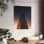 Celestial Deco — Dramatic Skyscraper Sunset Photography