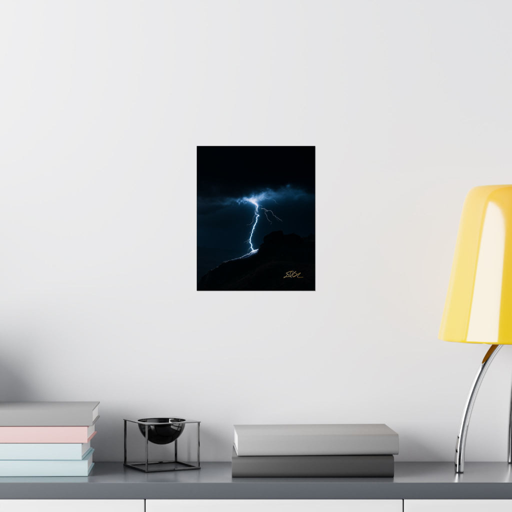 The Strike — Dramatic Night Storm Wall Art