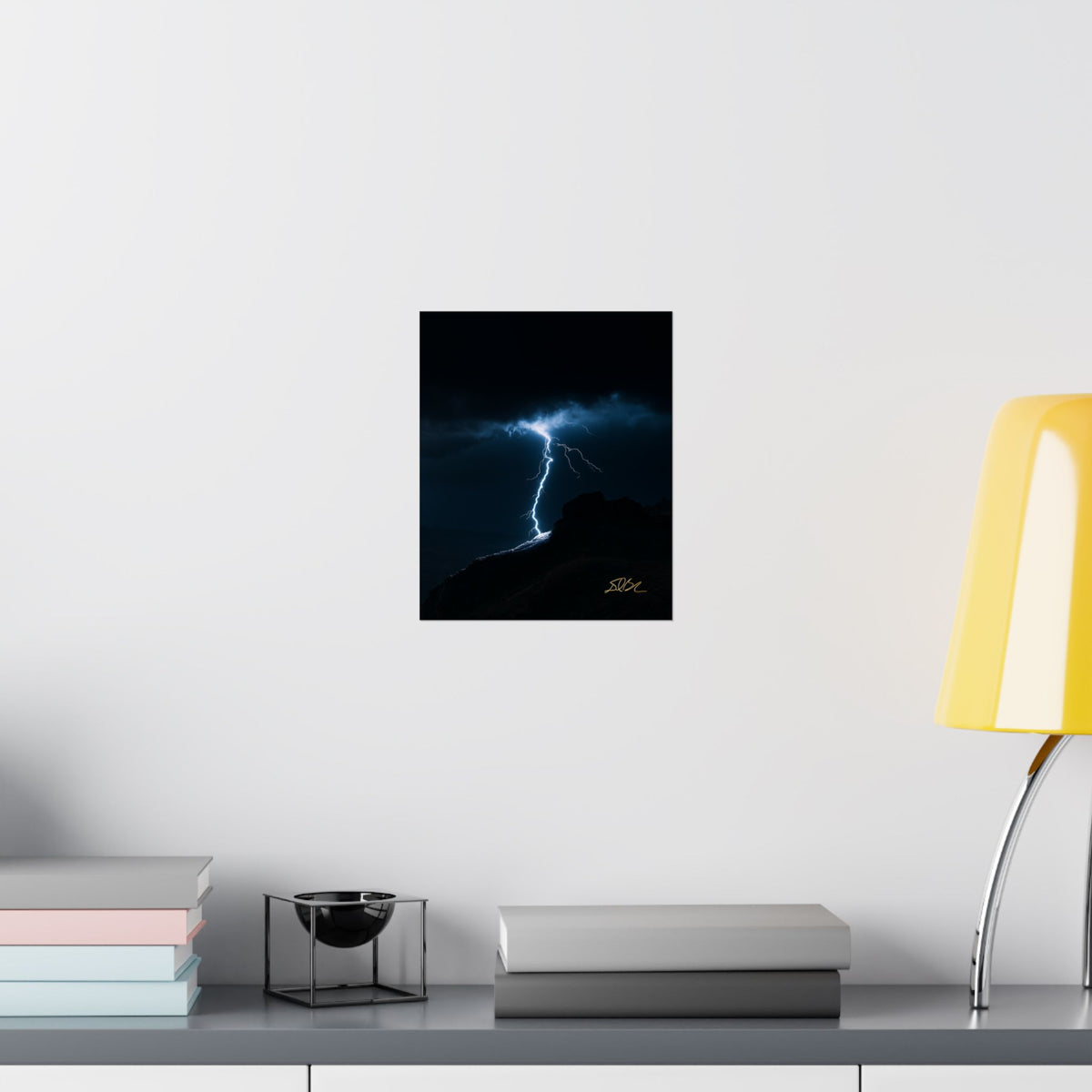 The Strike — Dramatic Night Storm Wall Art