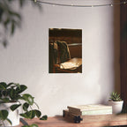 Lingering Lines Matte Poster — Nostalgic School Desk Wall Art