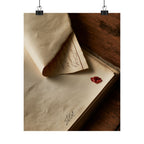 Sealed Sentiments — Antique Pages & Wax Seal Wall Art