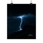 The Strike — Dramatic Night Storm Wall Art