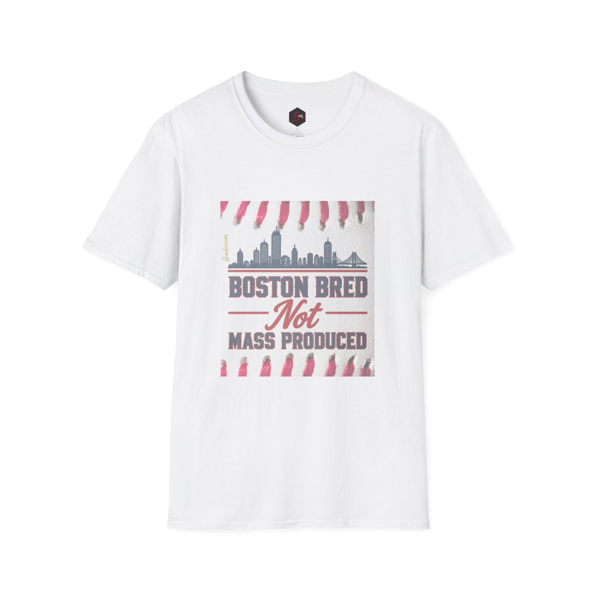 Boston Bred T‑Shirt – "Boston Bred Not Mass Produced" Skyline Tee
