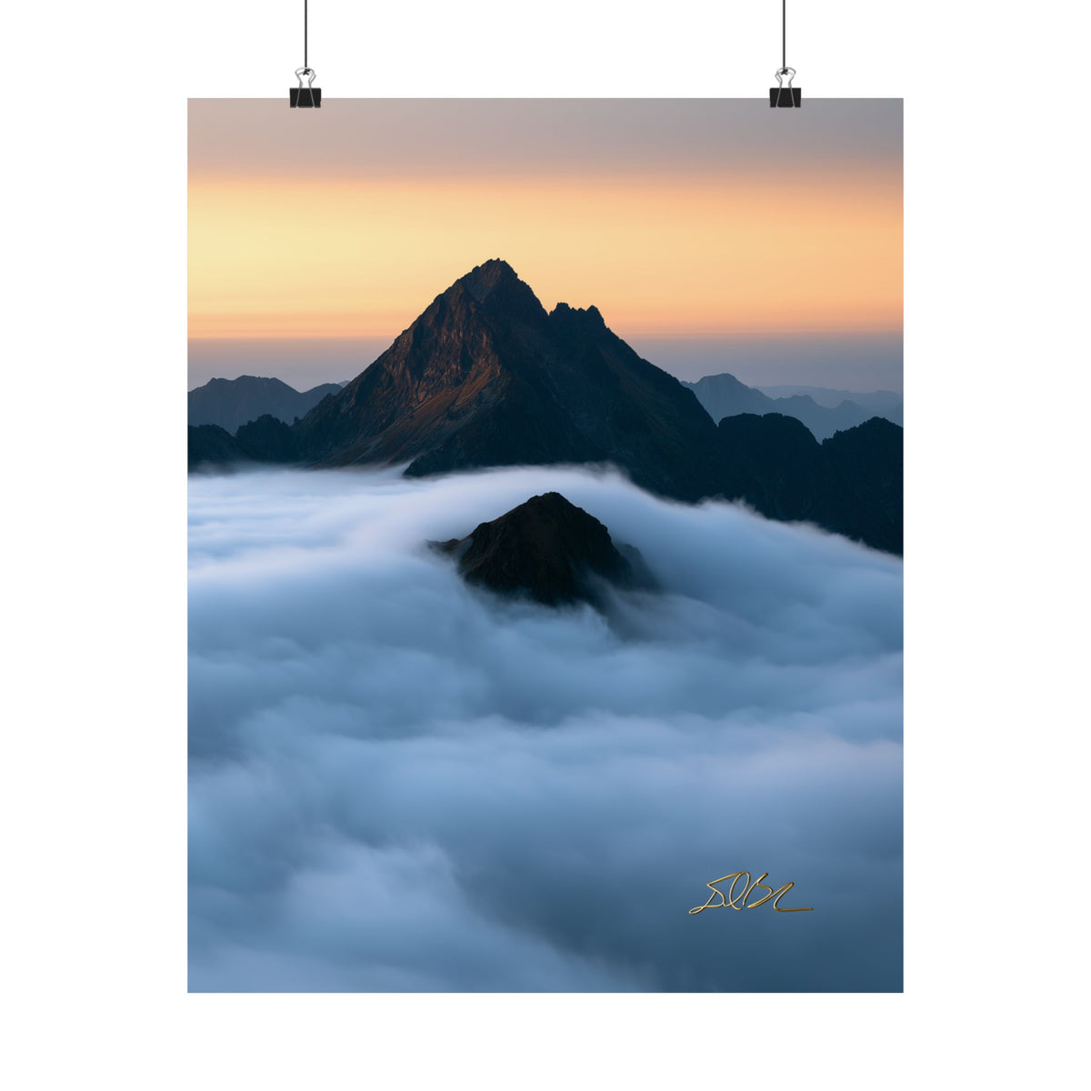 The Roll — Mountain Peak Matte Vertical Wall Art