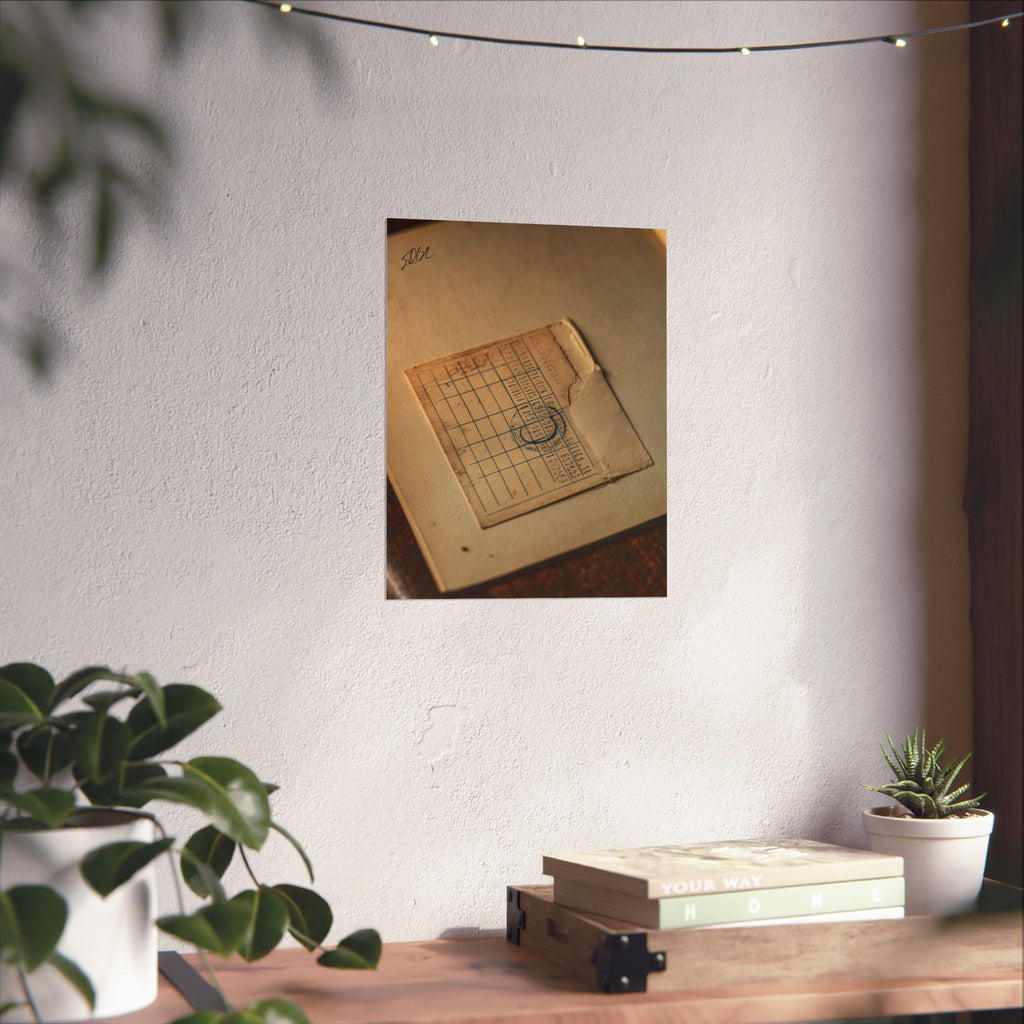 Due Date Matte Poster — Antique Library Cardroom Wall Art