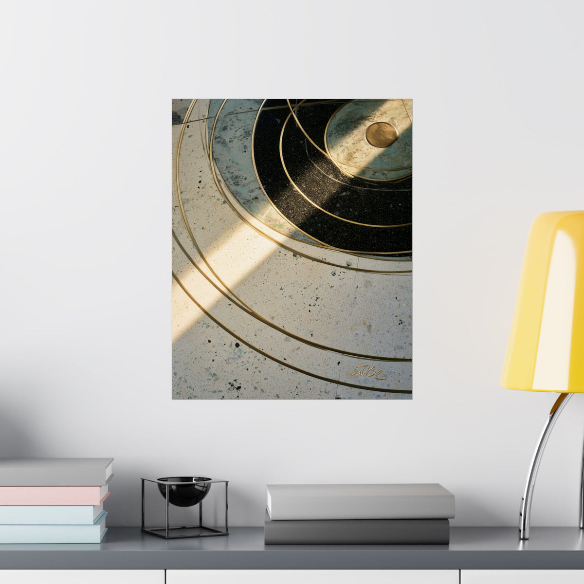 Abstract Transit Lines Matte Poster — Minimalist Celestial Wall Art