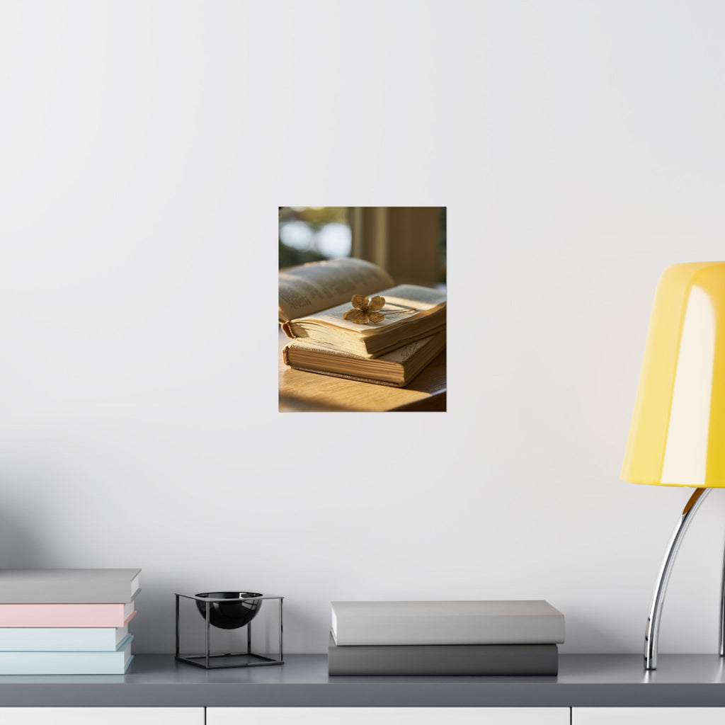 PressedByPages — Cozy Sunlit Books Matte Vertical Print