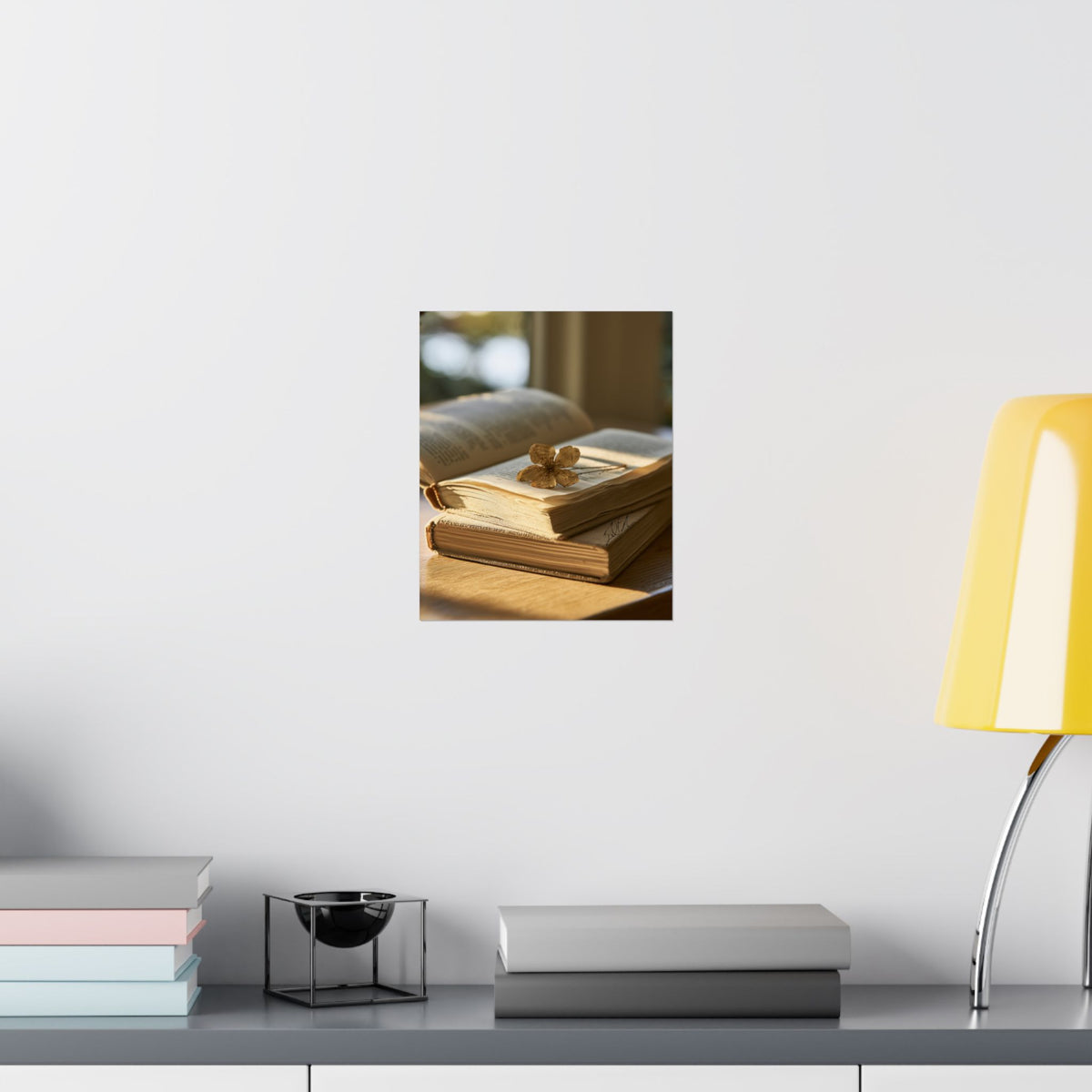 PressedByPages — Cozy Sunlit Books Matte Vertical Print
