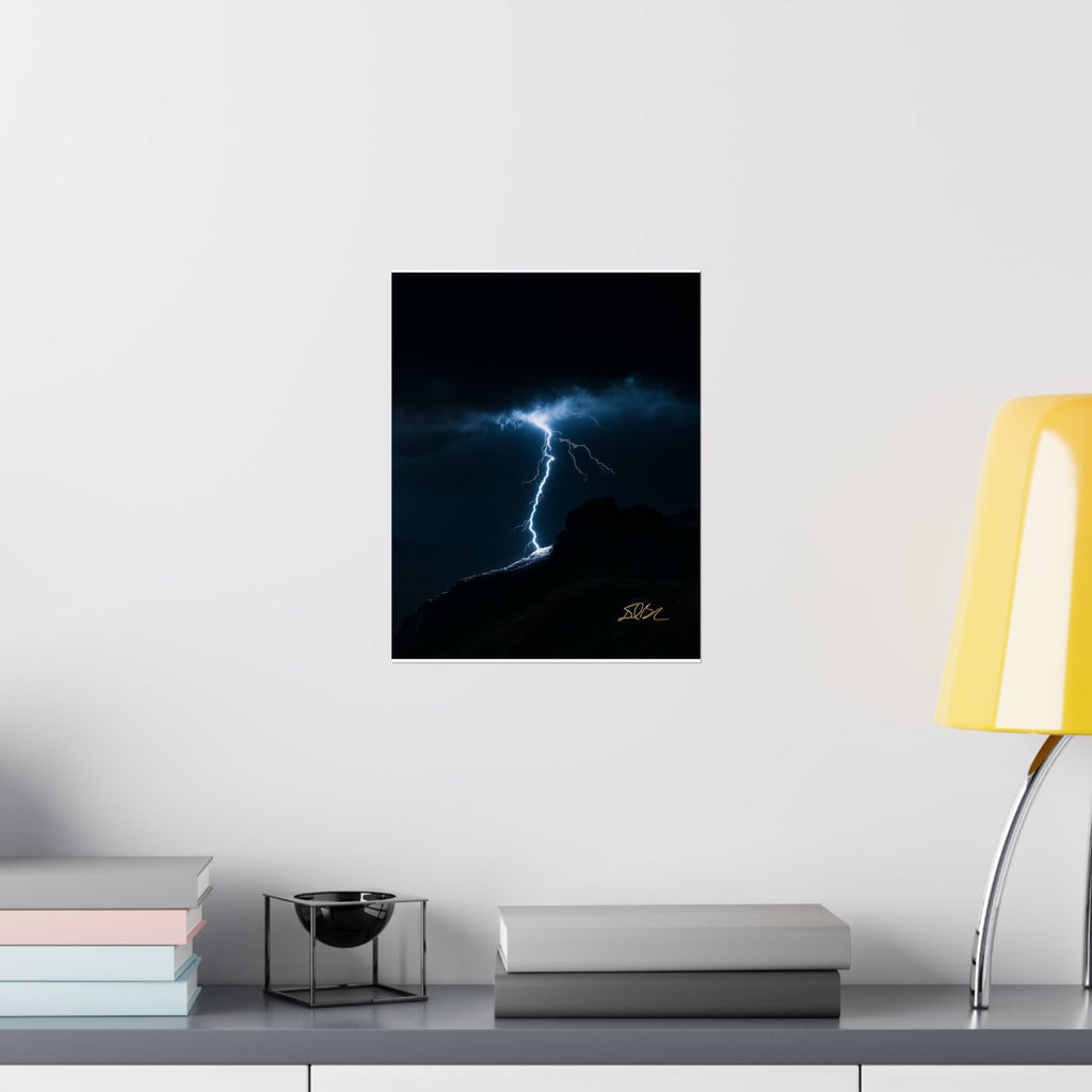 The Strike — Dramatic Night Storm Wall Art