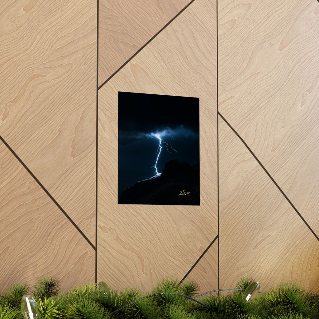 The Strike — Dramatic Night Storm Wall Art
