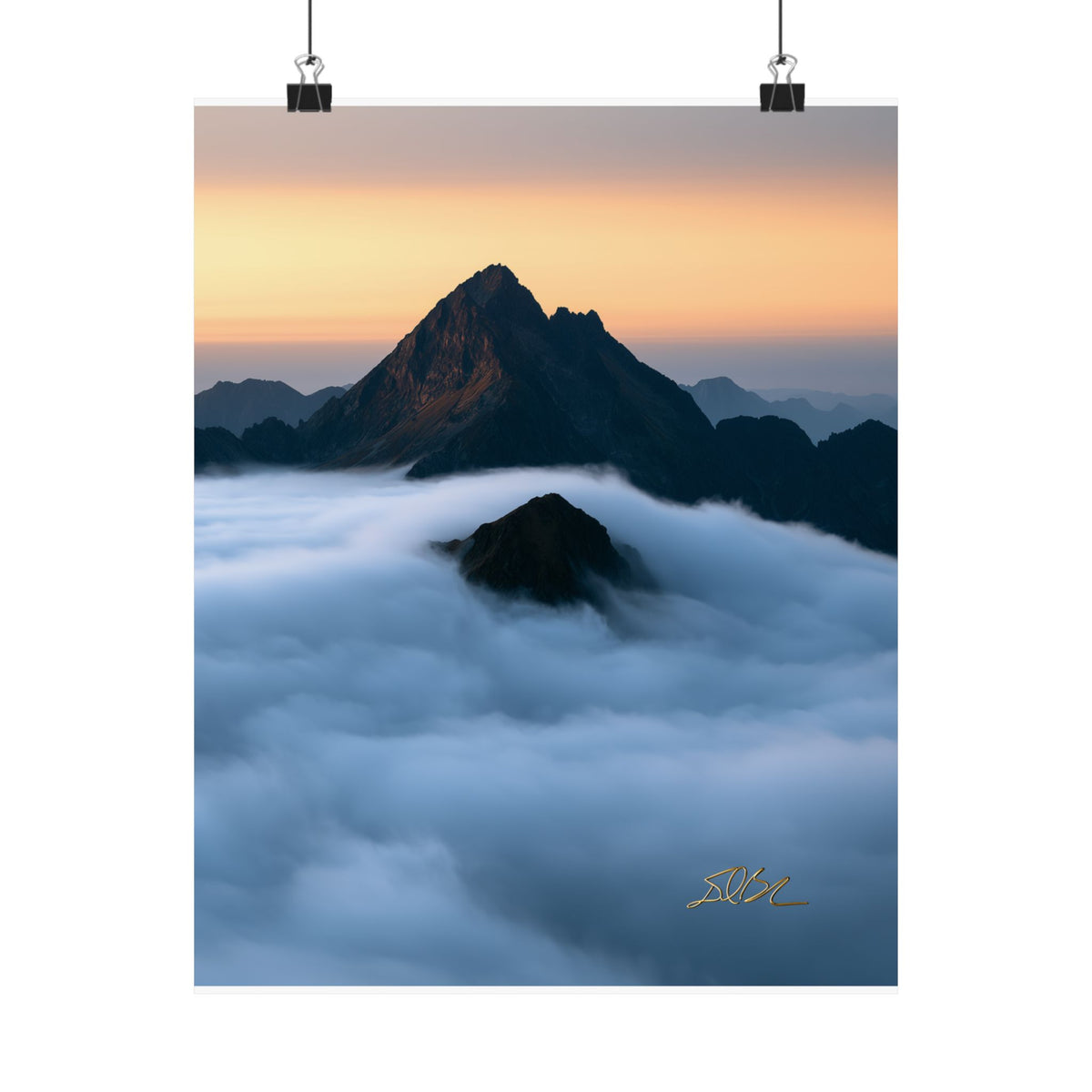 The Roll — Mountain Peak Matte Vertical Wall Art