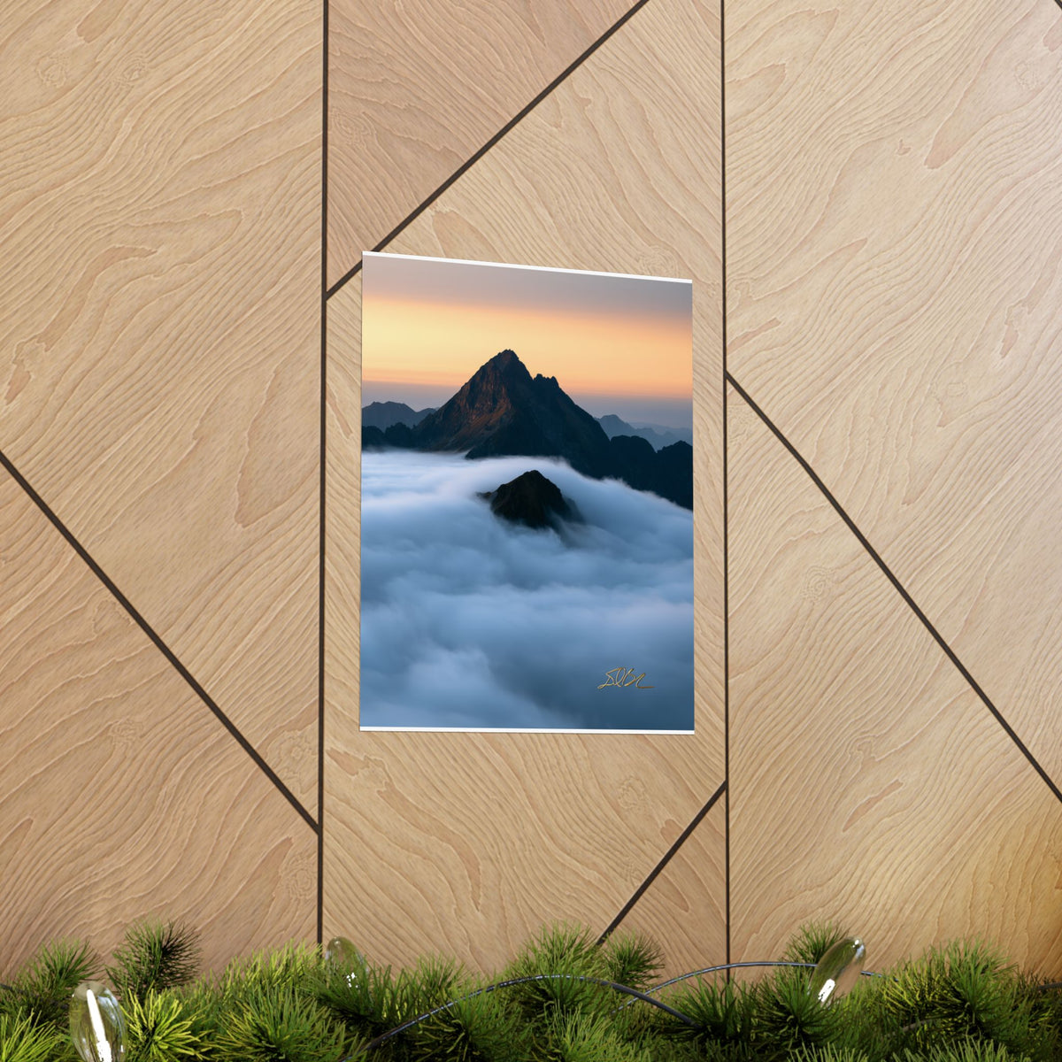 The Roll — Mountain Peak Matte Vertical Wall Art