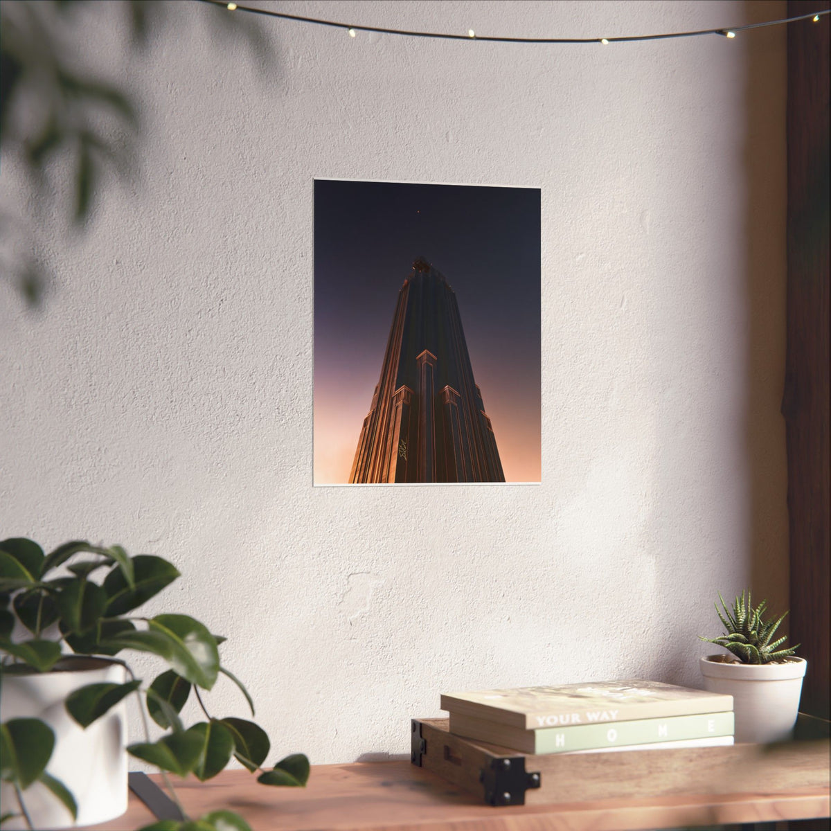 Celestial Deco — Dramatic Skyscraper Sunset Photography