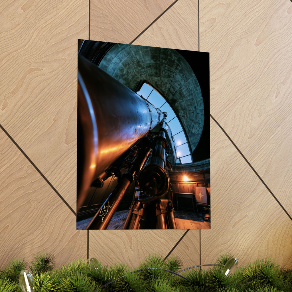 Vintage Observatory Telescope Matte Poster — Astronomy Wall Art