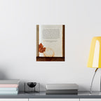 Autumn Annotations Matte Poster — Vintage Leaf & Coffee Ring Wall Art