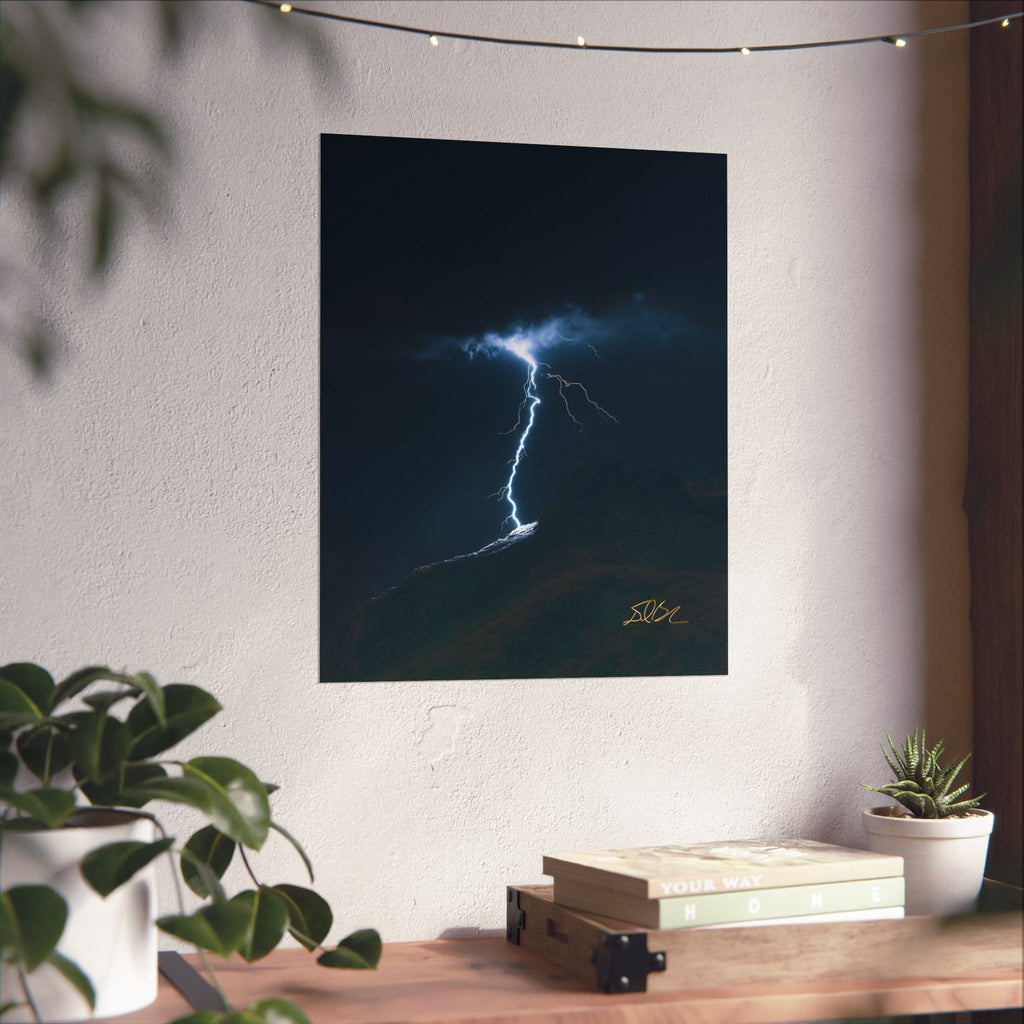 The Strike — Dramatic Night Storm Wall Art