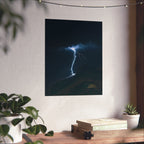 The Strike — Dramatic Night Storm Wall Art