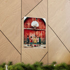 Heartland Hoops  — Vintage Outdoor Kids Basketball Poster
