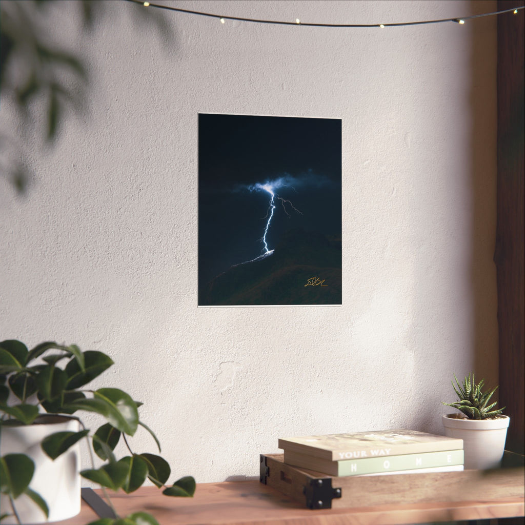 The Strike — Dramatic Night Storm Wall Art